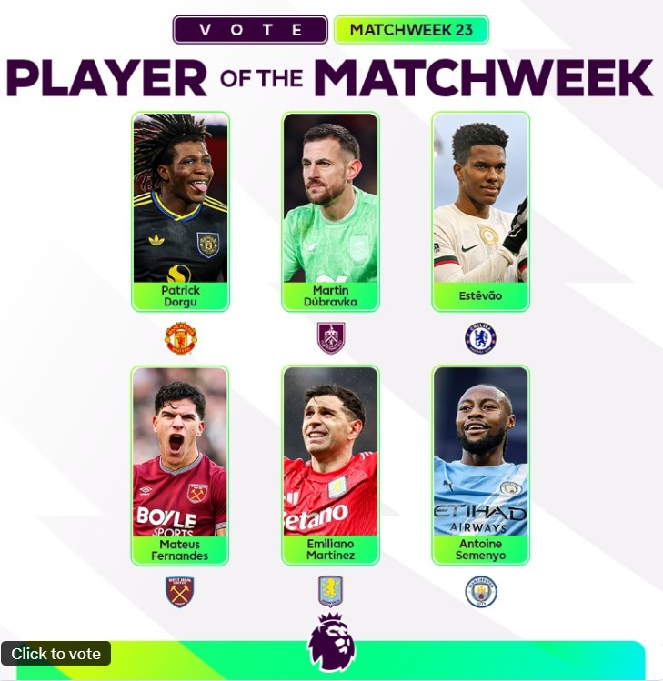 开云在线开户平台-英超官方本轮最佳球员候选：埃斯特旺、塞梅尼奥、多尔古在列